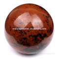 Natural marble mahagony sphere hand craved customize size ball